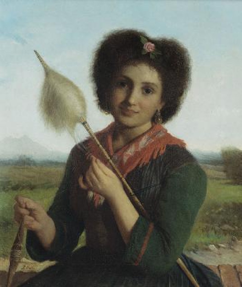 La filatrice by Luigi Bechi