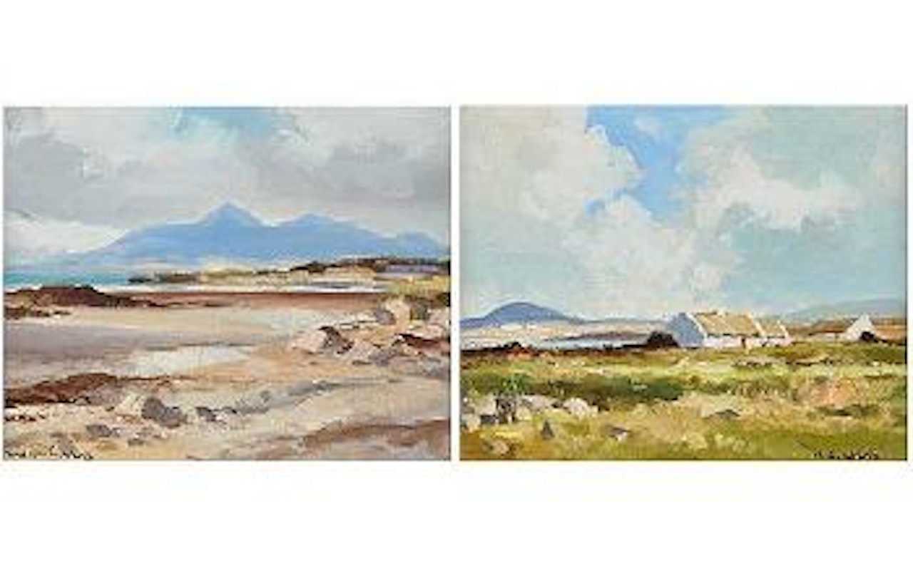 At Tyrella; Cottages at the Rosses by Maurice Canning Wilks