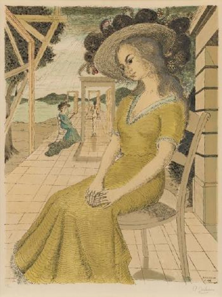 Anne songeuse by Paul Delvaux