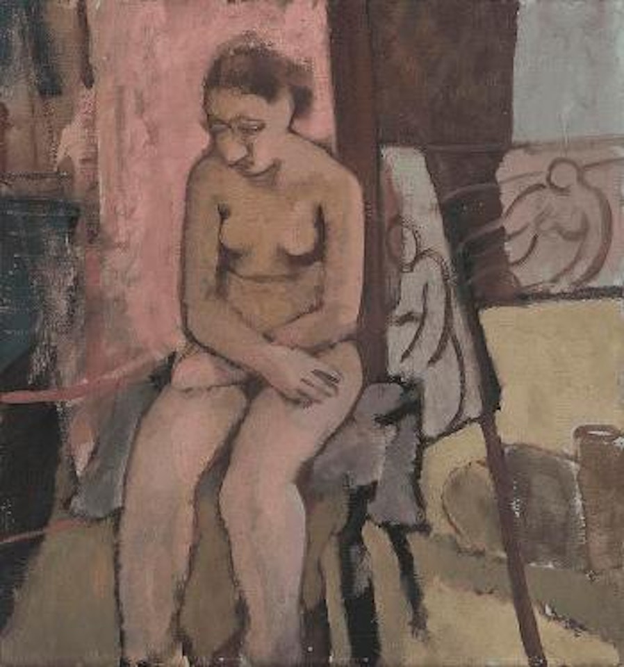 Nudo nello studio [Nude in atelier] by Felice Casorati