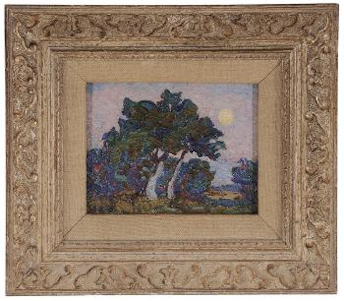 Early Moon, Cottonwood Grove by Birger Sandzen