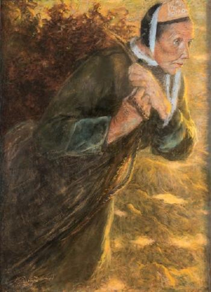 Femme portant un fagot by Lucien Lévy-Dhurmer