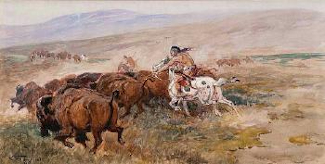 Buffalo Hunt by Charles M Russell
