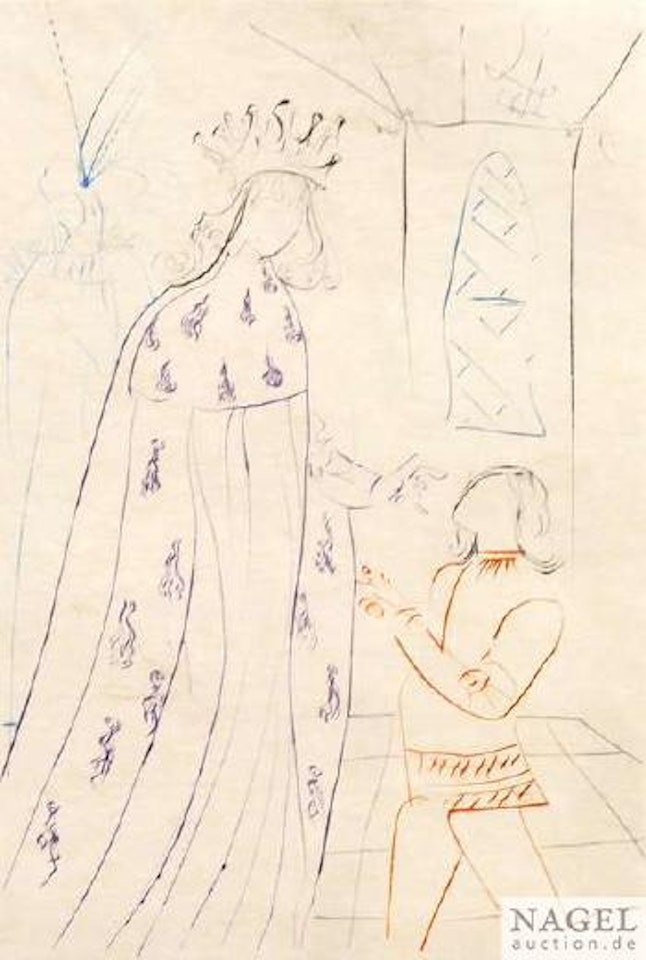 L'adoubement de Lancelot by Salvador Dali
