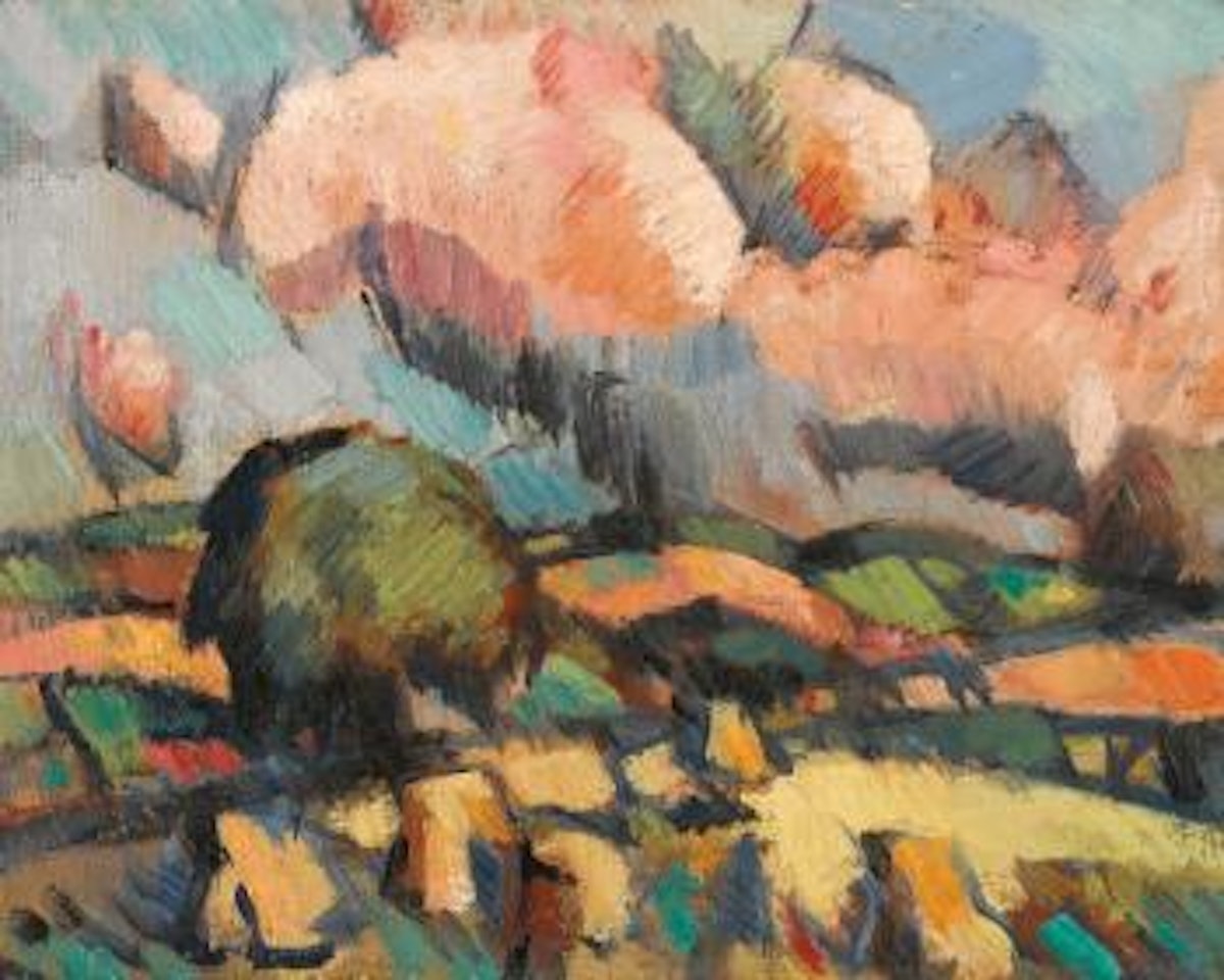 Iothian harvest by John Duncan Fergusson