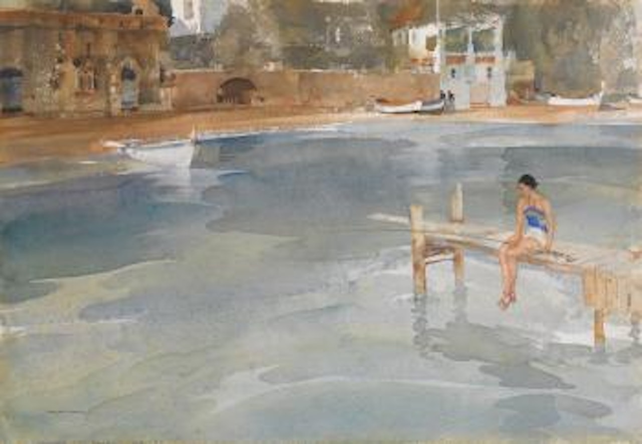 Stephanie's Jetty, Théoule Harbour by William Russell Flint