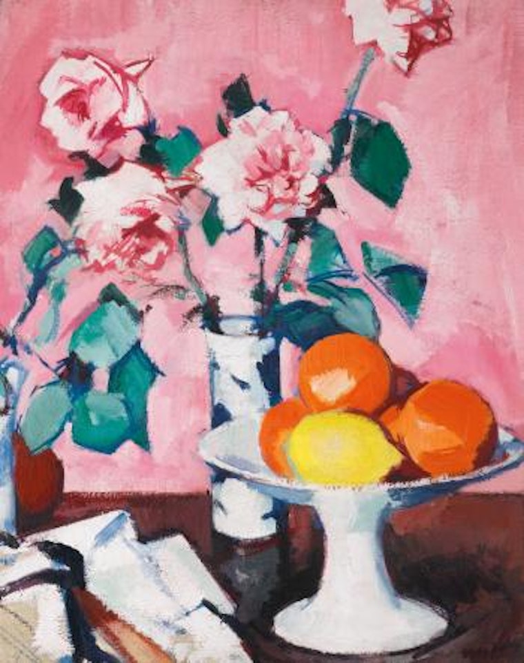 Pink roses by Samuel John Peploe
