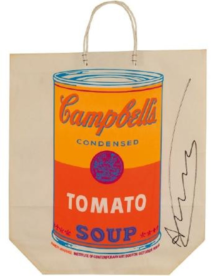 Campbell's tomato soup shopping bag by Andy Warhol