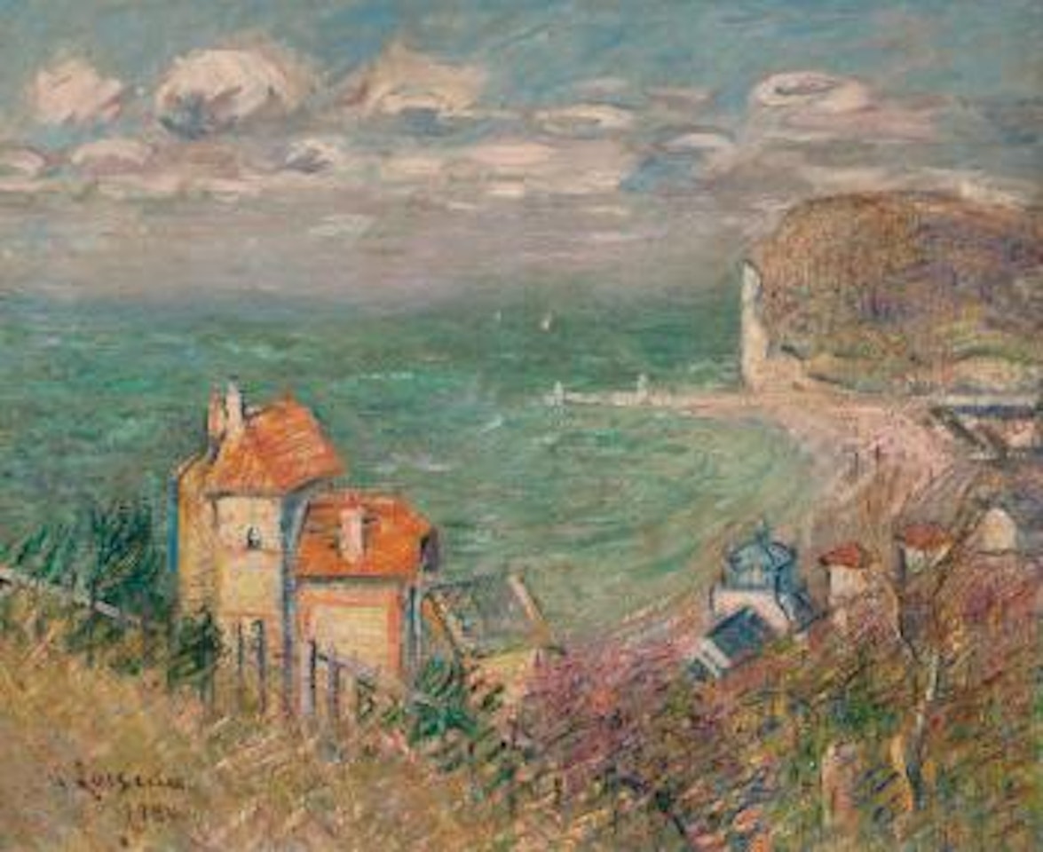 Maisons au pied des falaises, Fécamp by Gustave Loiseau
