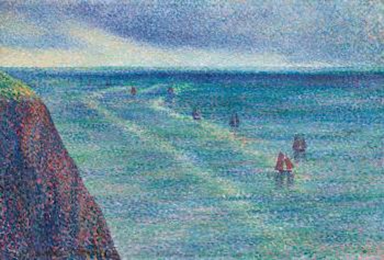 Camaret, Bateaux De Pêche Sur La Côte by Maximilien Luce