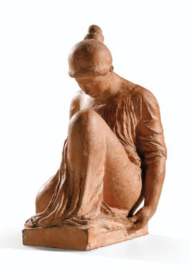 Jeune fille accroupie, vêtue by Aristide Maillol