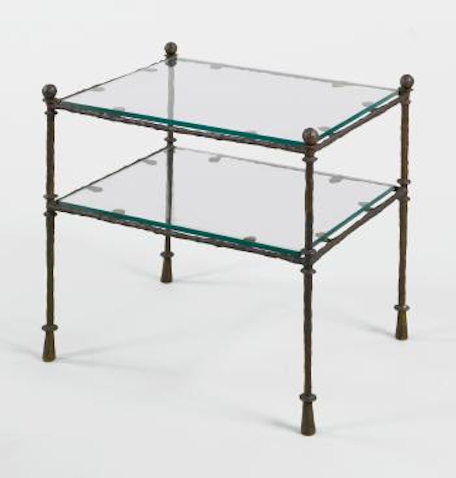 Petite Table D'appoint À Plateaux Soutenus Par Des Feuilles by Diego Giacometti