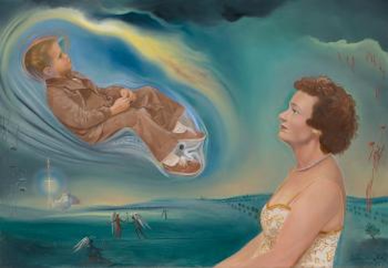 Portrait De Madame Ann W. Green Et De Son Fils Jonathan by Salvador Dali