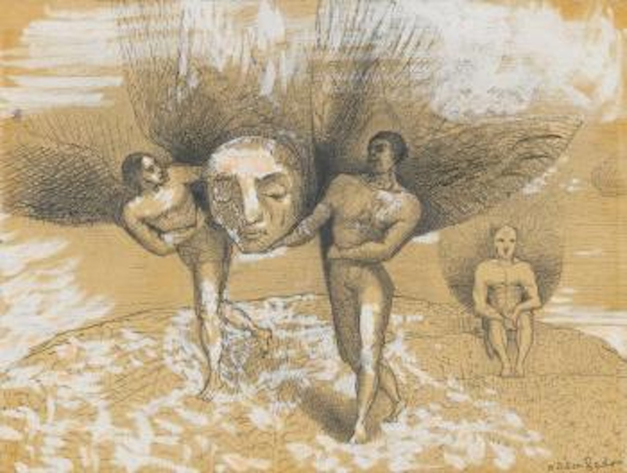 L’hémisphère by Odilon Redon