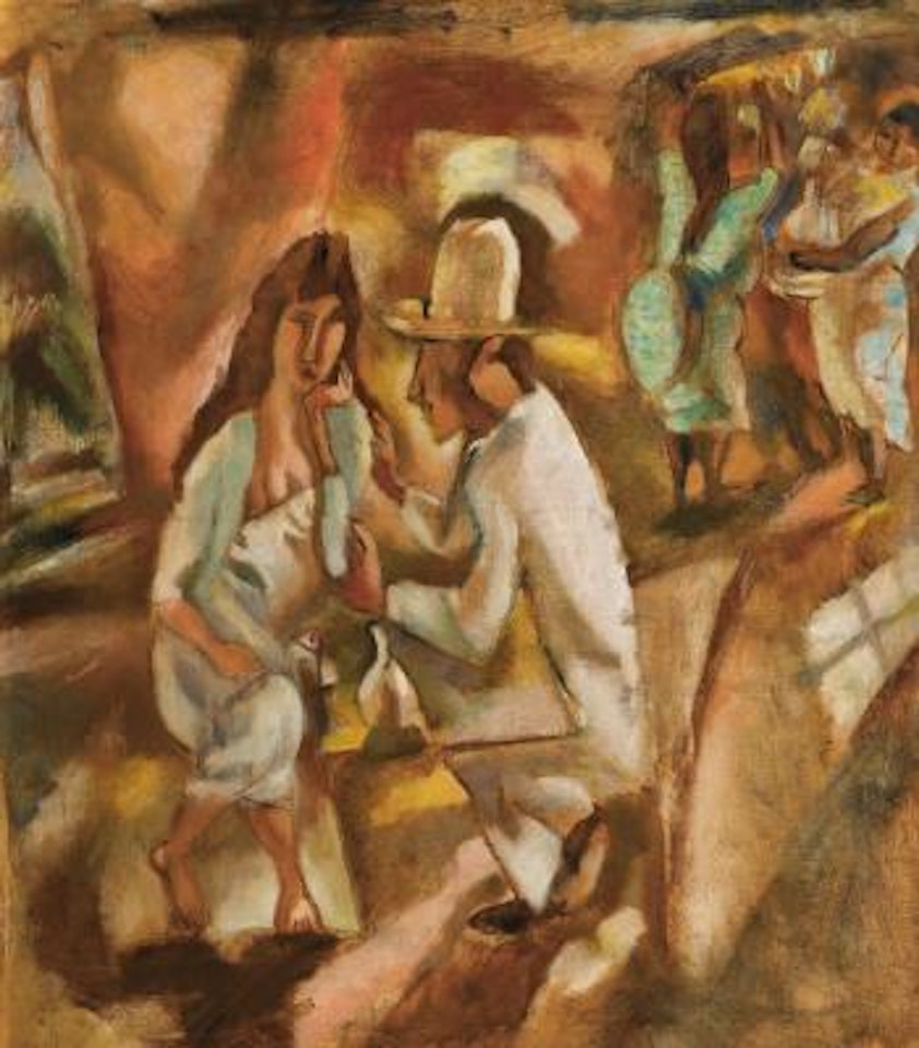 Scène de Cabaret À La Havane, dit le couple by Jules Pascin