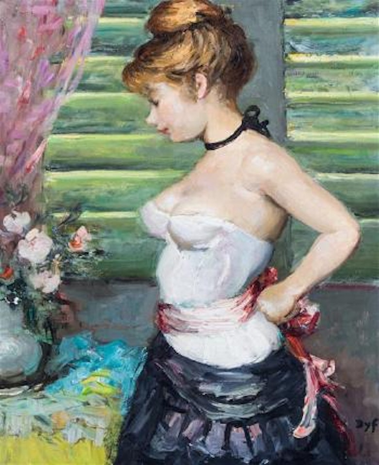 Girl in Boudoir by Marcel Dyf