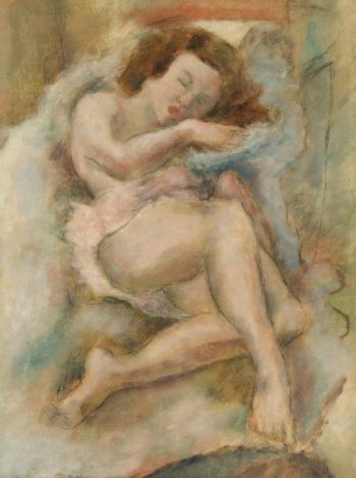 Jeune femme endormie by Jules Pascin