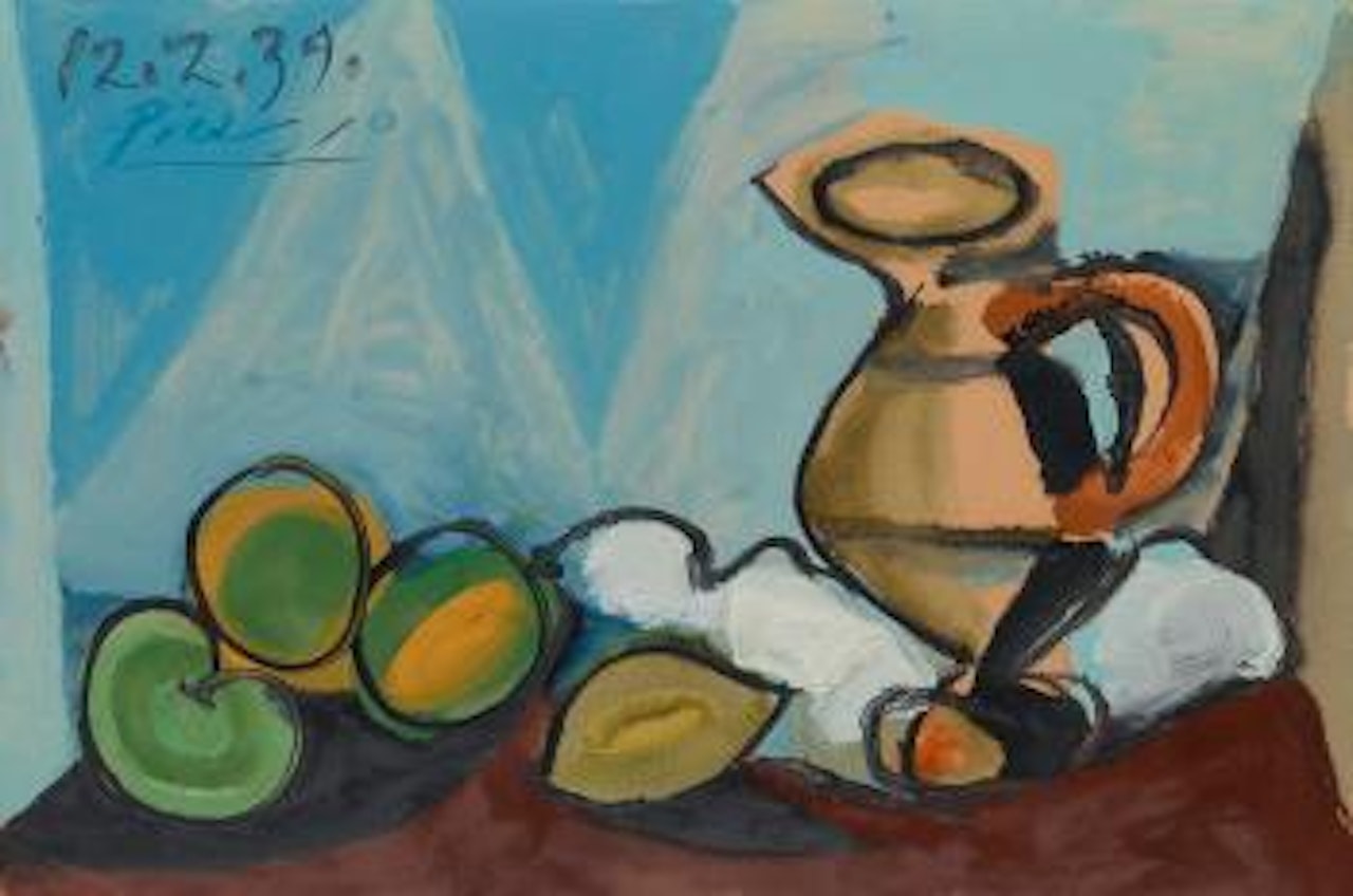 Nature morte au pichet et aux fruits by Pablo Picasso