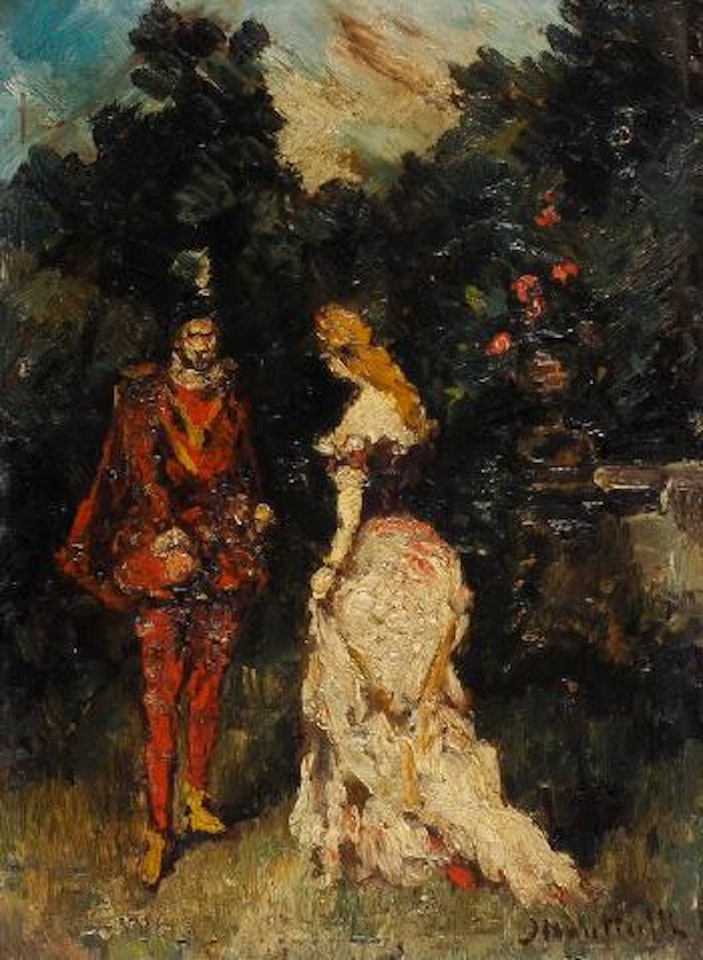 Le rencontre by Adolphe Monticelli