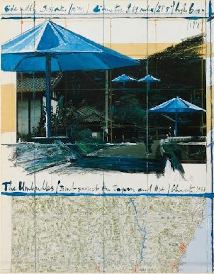 The umbrellas, joint project for Japan and USA California by Christo