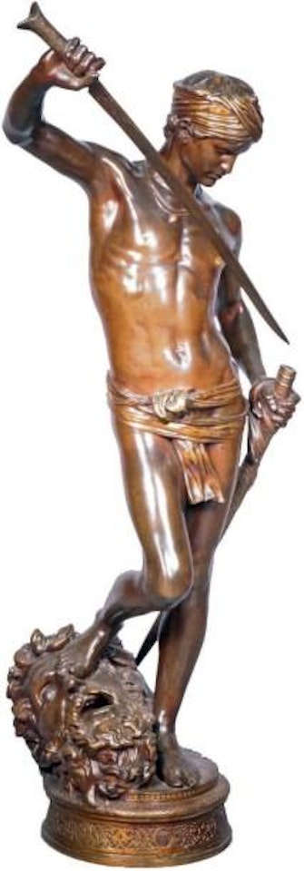 David vainqueur de Goliath by Marius Jean Antonin Mercie