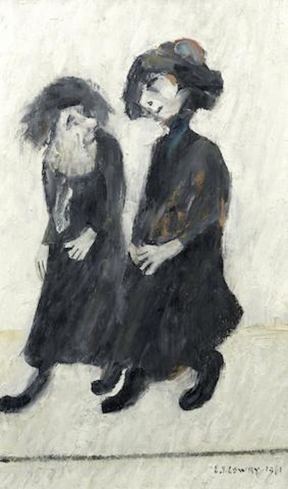 The Gossips, Two Ladies by Laurence Stephen Lowry
