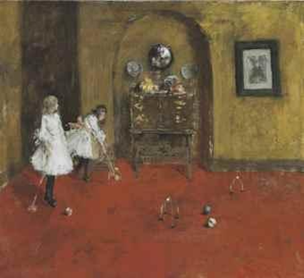 The croquet game by William Merritt Chase