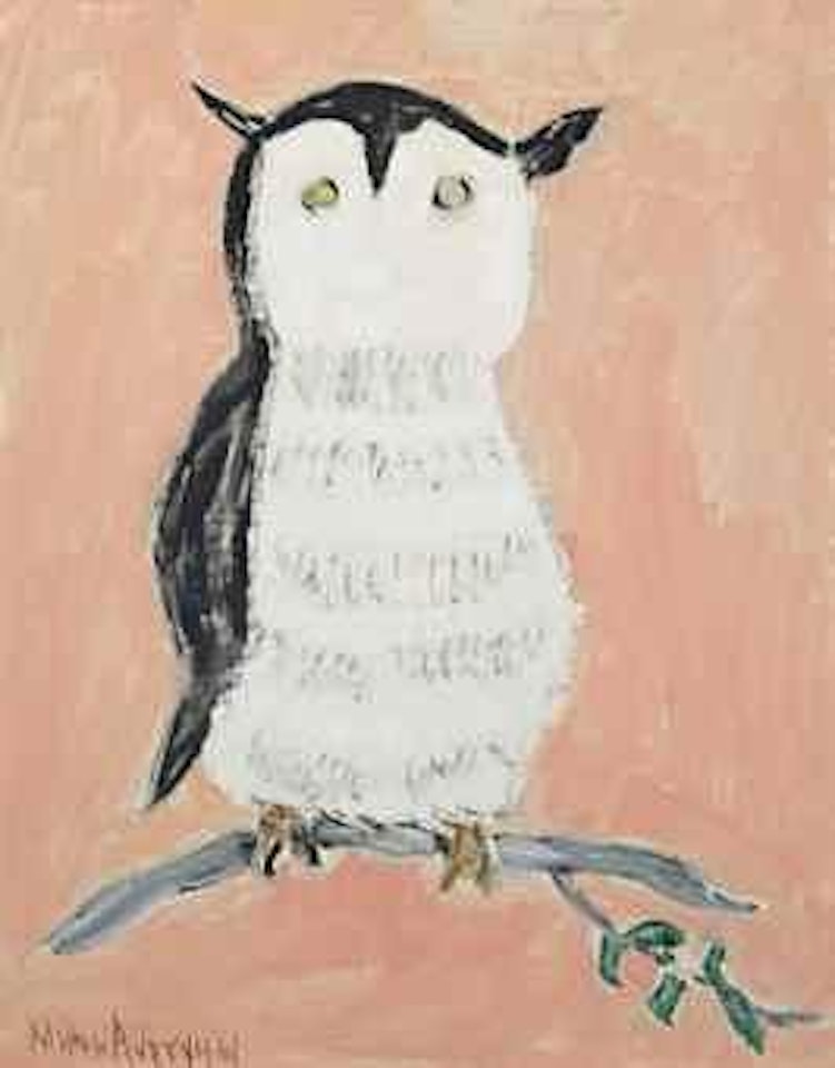 Yellow eyed owl by Milton Avery