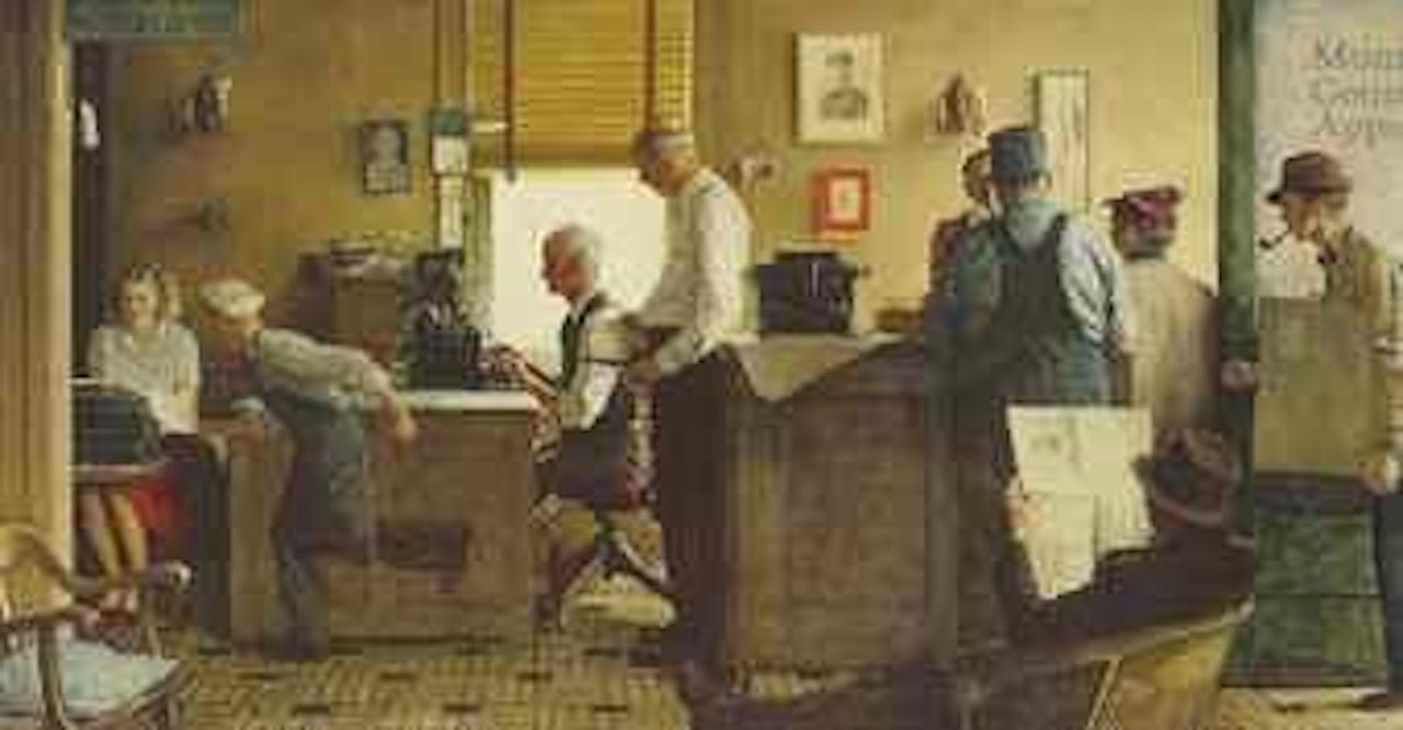Norman Rockwell visits a Country Editor by Norman Rockwell
