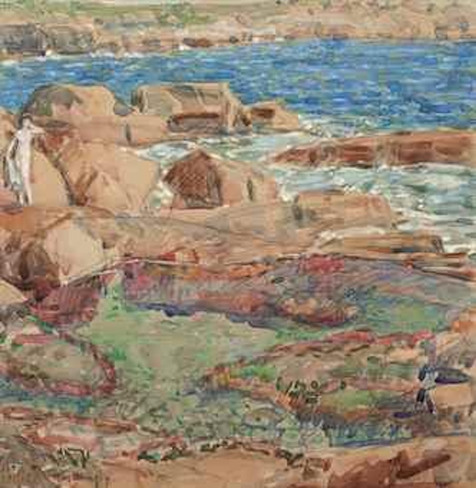 The pretty pool, Bass Rocks by Childe Hassam