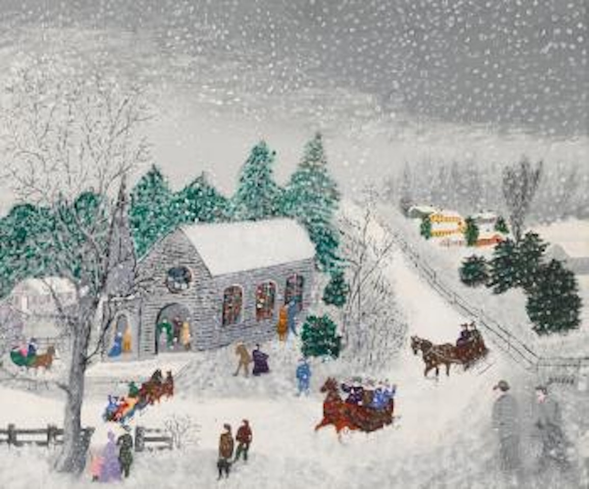 The town hall by Grandma Moses