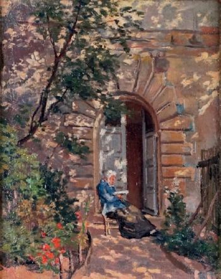 Jardin rue Fernat au Petit Montrouge by Maximilien Luce