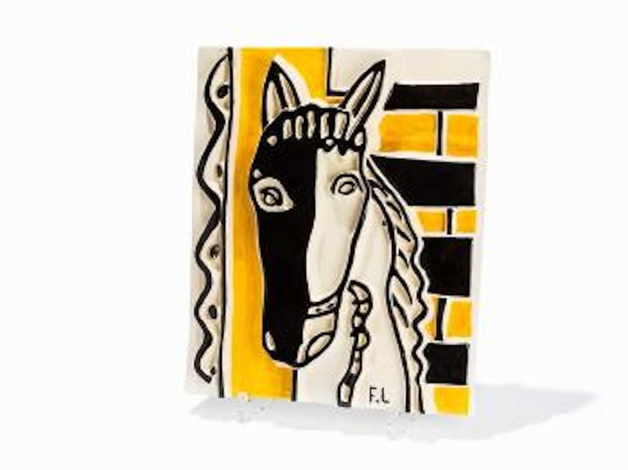 Le Cheval Sur Fond Jaune by Fernand Leger