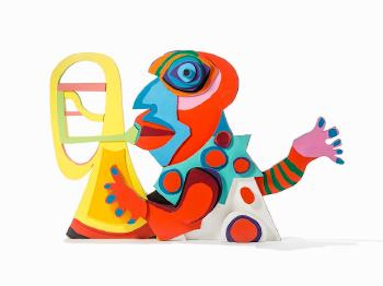 Clown Avec Trompette by Karel Appel