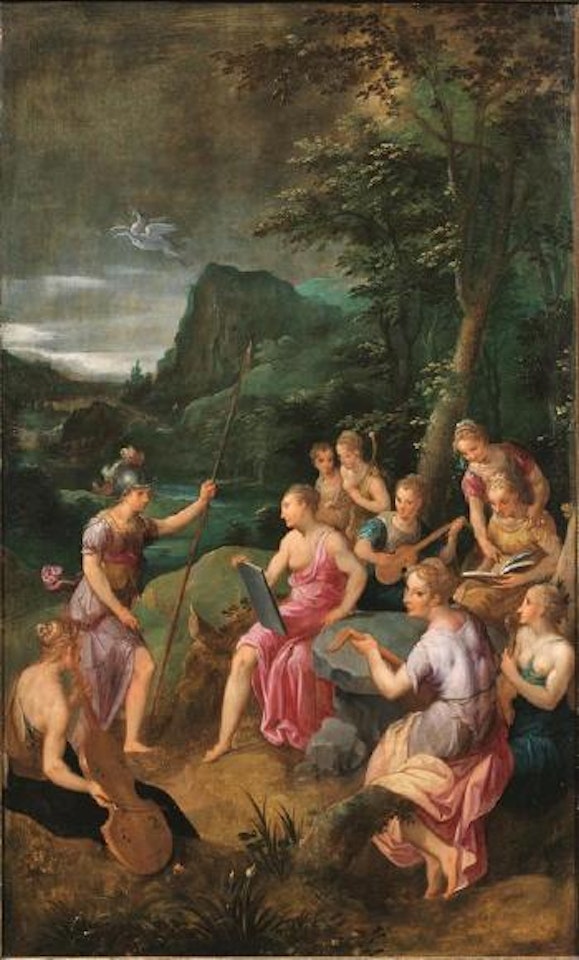 Minerva e le Muse sul monte Elicona by Florentine School