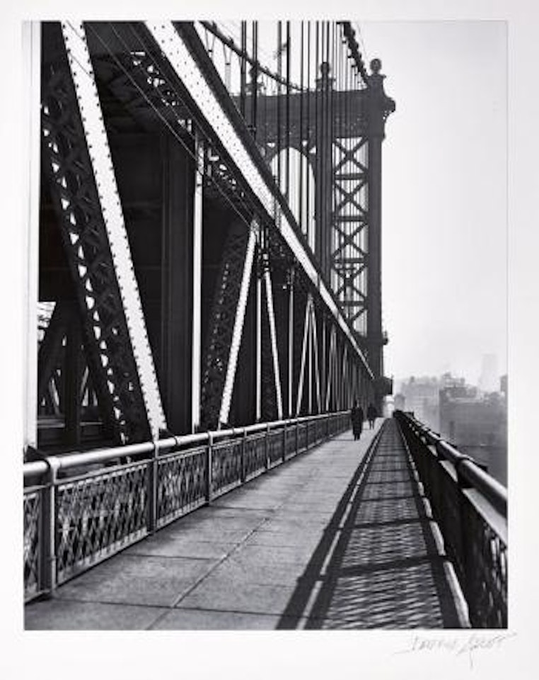 Manhattan Bridge, Walkway, New York by Berenice Abbott