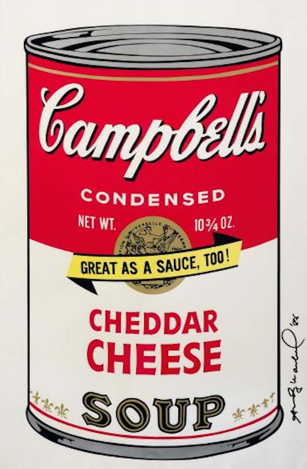 Campbell’s cheddar cheese soup by Andy Warhol