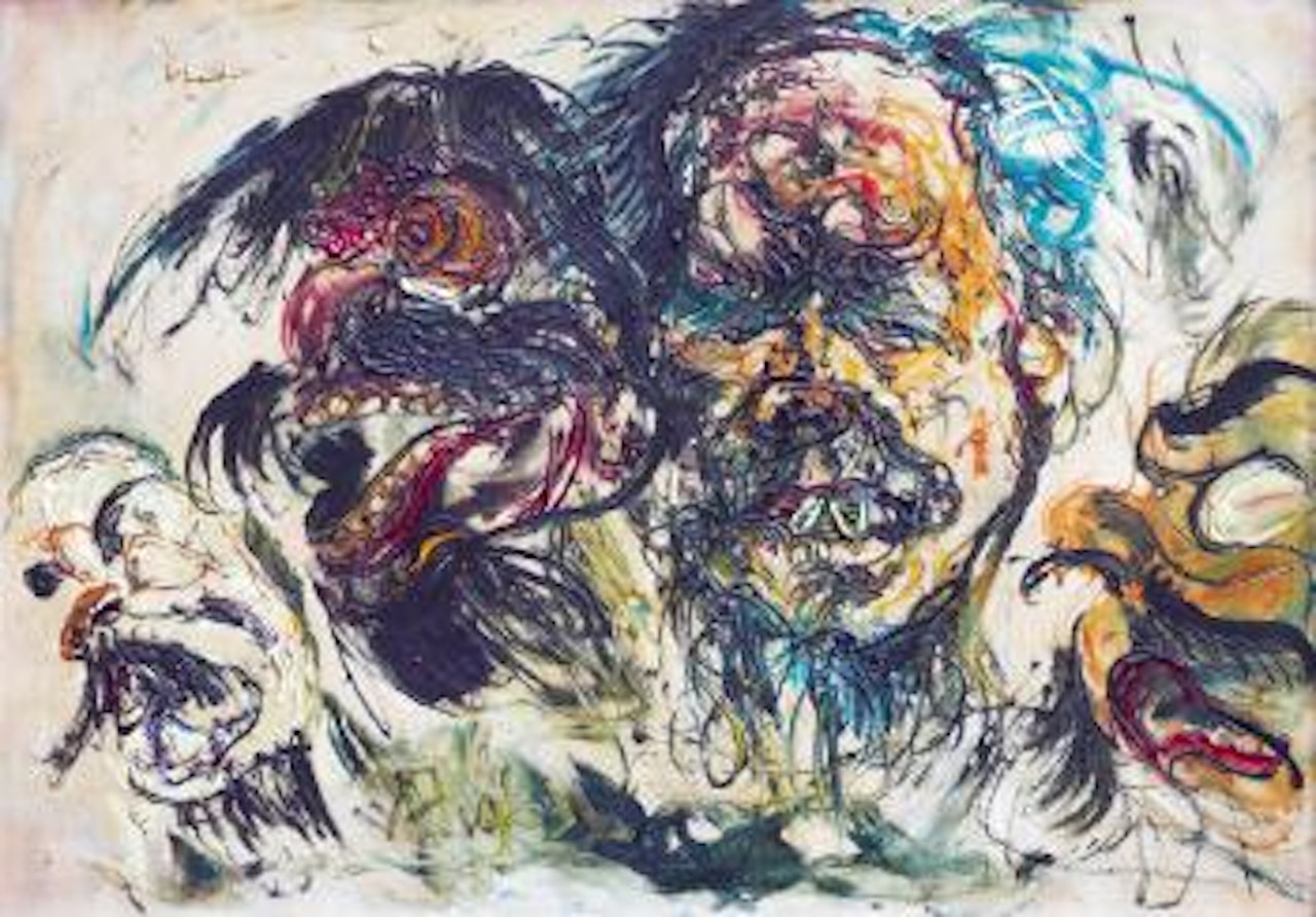 Self Portrait and Masks by Affandi