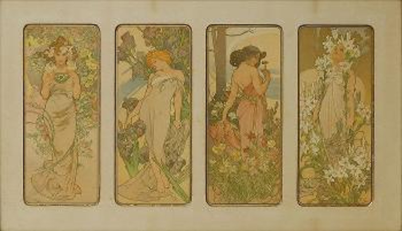 The flowers by Alphonse Mucha