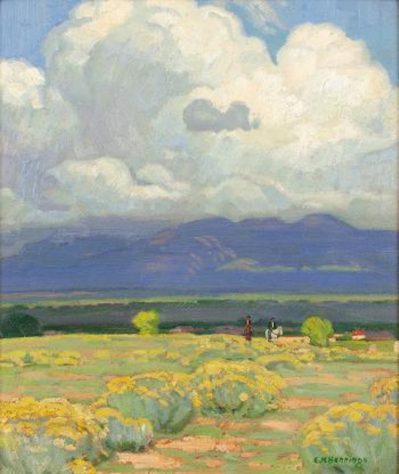 Riders in Taos Valley by Ernest Martin Hennings