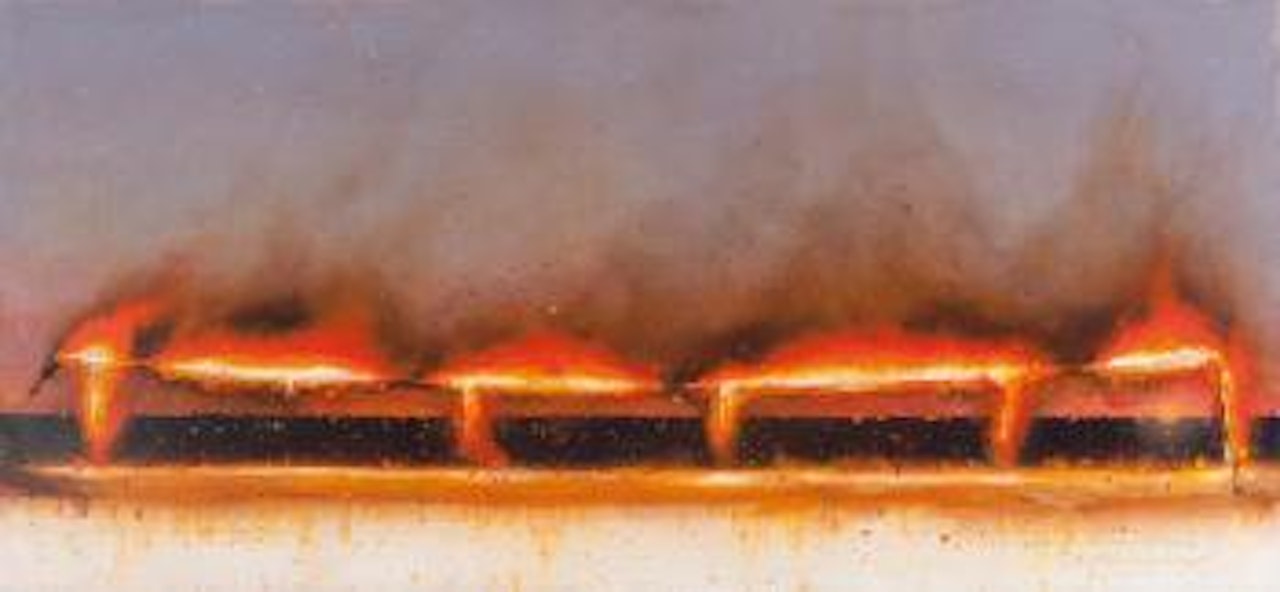 The Evening Fire Line by Tim Storrier