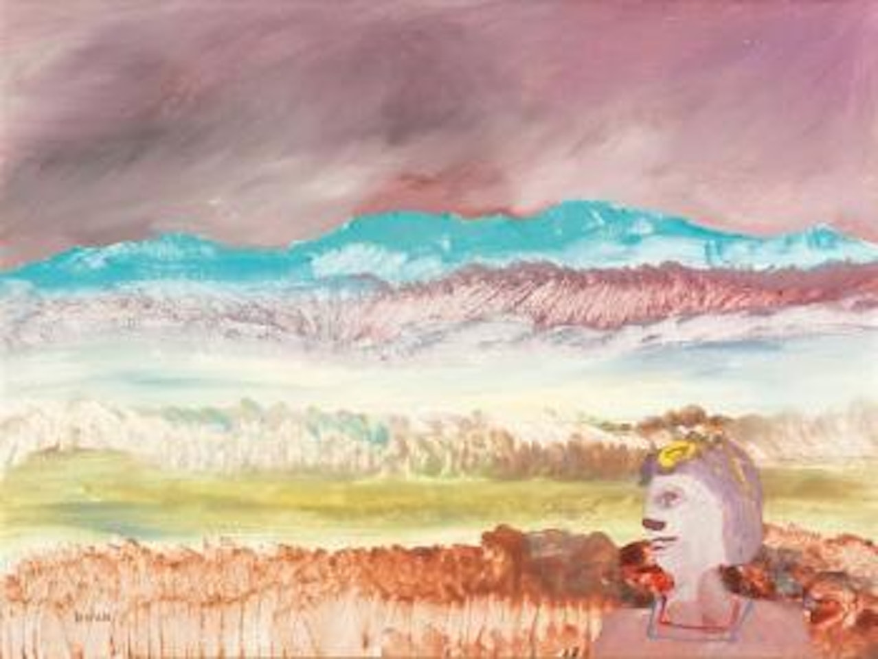 Girl in A Landscape by Sidney Nolan