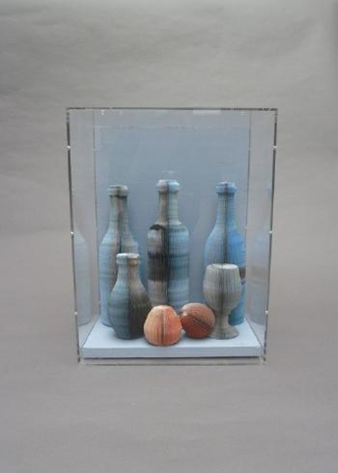 Nature morte aux bouteilles et aux fruits by Pavlos Dionyssopoulos