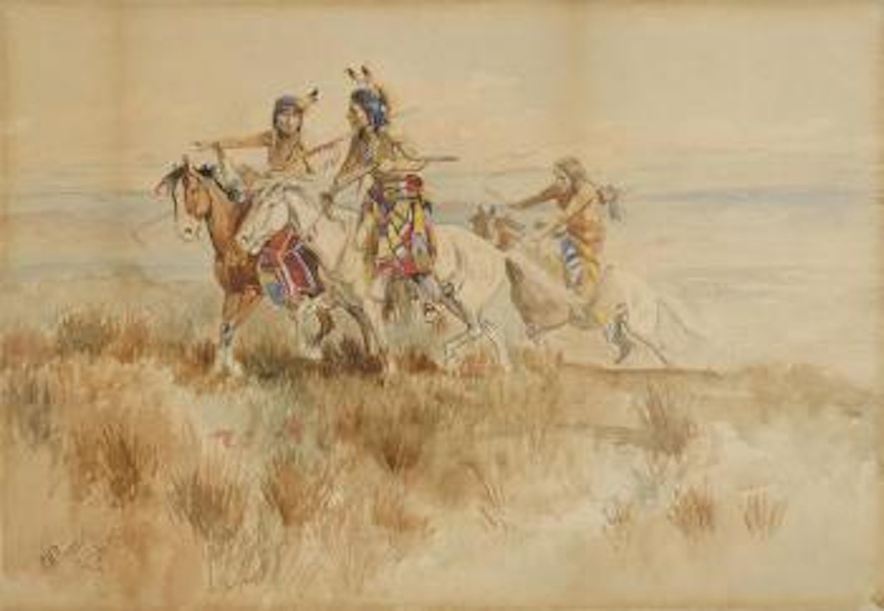Indians Scouting by Charles M Russell