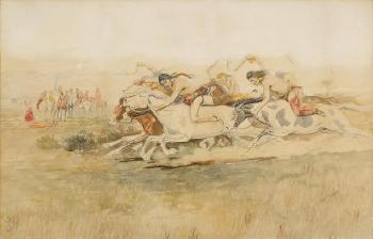 Indian Race by Charles M Russell