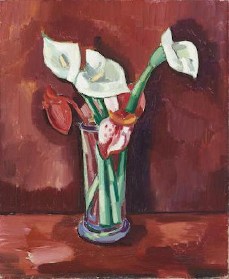 Calla Lilies In a Vase by Marsden Hartley