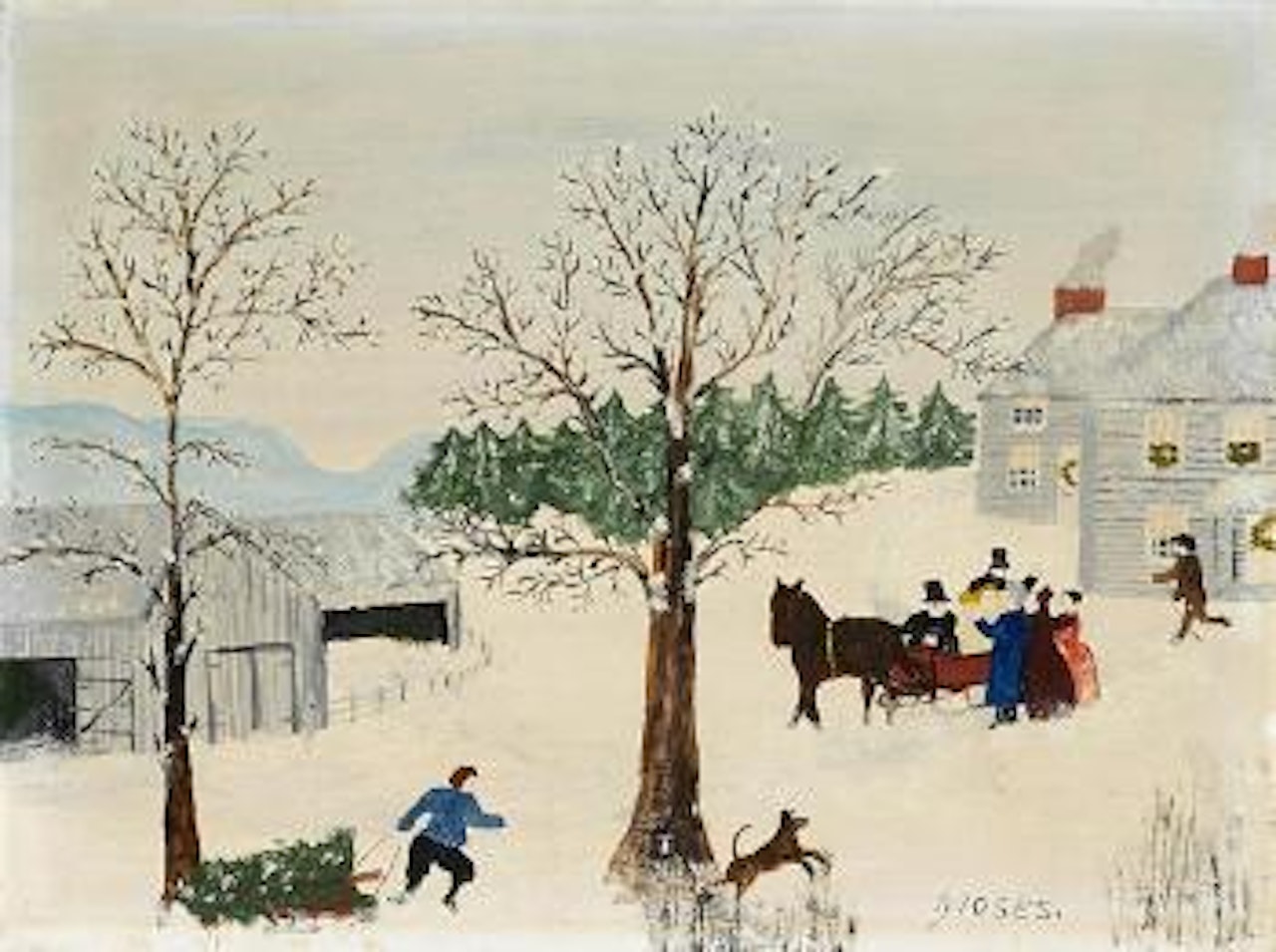 Home for Christmas by Grandma Moses
