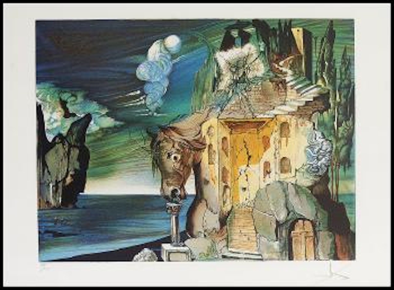 Tristano folle-Fondale per il secondo atto by Salvador Dali