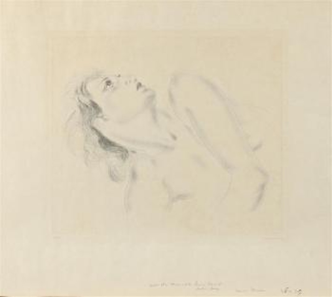 Reclining female nude by Leonard Tsuguharu Foujita