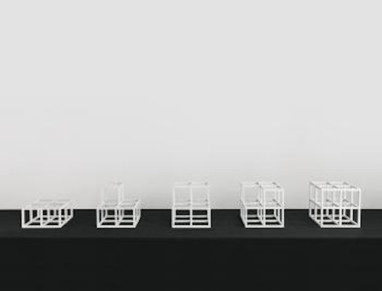 4 Cubes horizontal (series) by Sol LeWitt
